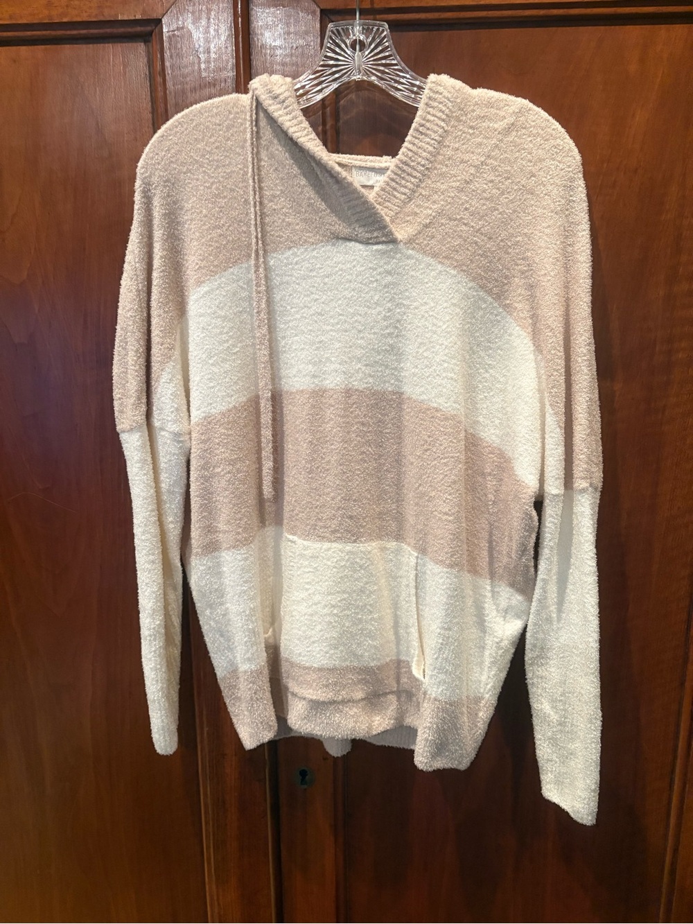 Barefoot Dreams Cozychic Teddy Soft Pullover Hoodie Women's Sz L/XL